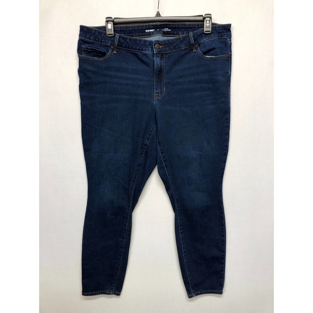 Old Navy Women Mid Rise Pop Icon Skinny Jeans Size 20 Blue Denim B242 -27